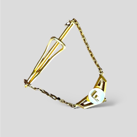 Vintage Tie Bar Drop Chain “Letter F” - Picture 2 of 5